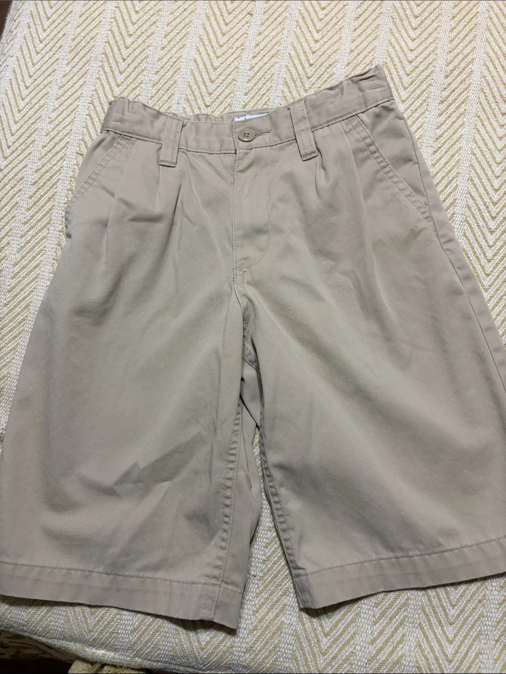 Boy’s Classic Khaki Pleated Shorts